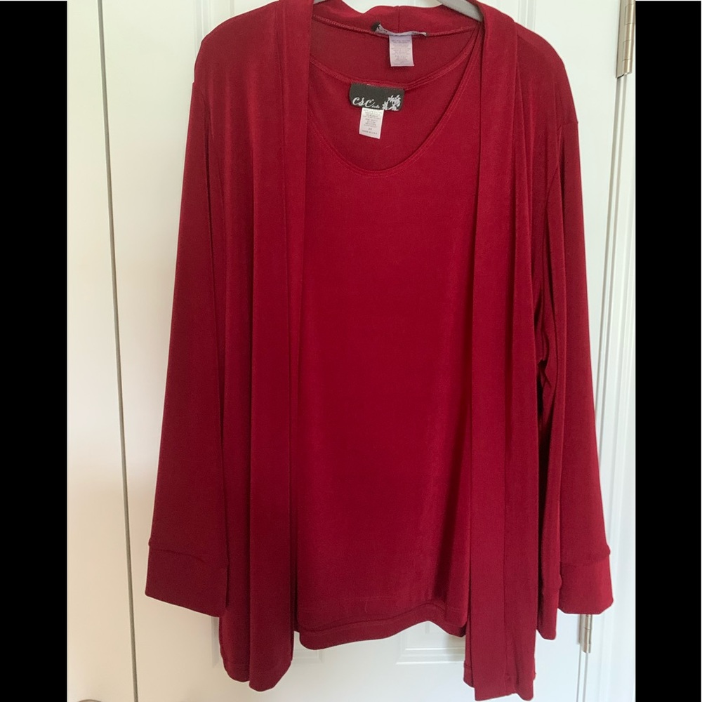 CSC Studio jacket and tank set plus 2X